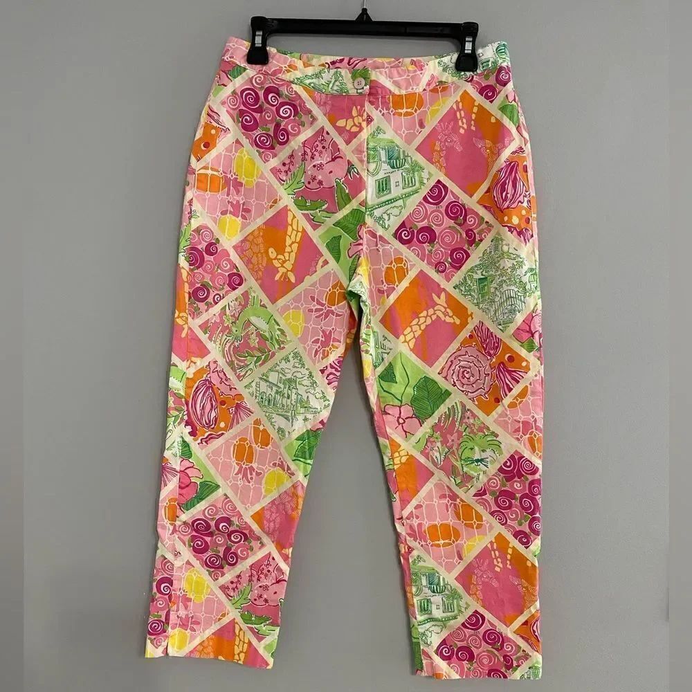 Lilly Pulitzer Cropped Pans Women Size 8